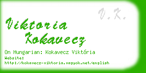 viktoria kokavecz business card